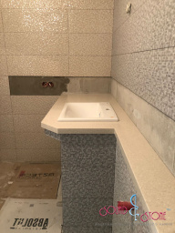 Столешница для ванной из искусственного камня Staron Sanded SC433 Cornmeal