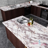 Столешница для кухни из искусственного камня Etna Quartz Calacatta Borghini EQTM 018